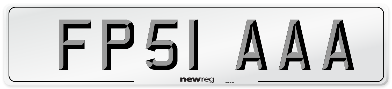 FP51 AAA Number Plate from New Reg